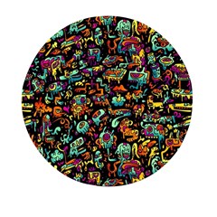 Cartoon Monster Pattern Abstract Background Mini Round Pill Box (pack Of 3) by Semog4