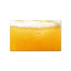 Texture Pattern Macro Glass Of Beer Foam White Yellow Sticker Rectangular (100 Pack) by Semog4