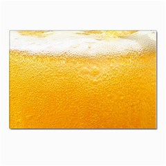 Texture Pattern Macro Glass Of Beer Foam White Yellow Postcards 5  X 7  (pkg Of 10) by Semog4