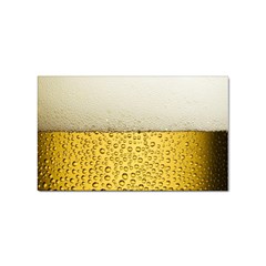 Texture Pattern Macro Glass Of Beer Foam White Yellow Art Sticker Rectangular (100 Pack) by Semog4