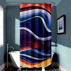 Wave Of Abstract Colors Shower Curtain 36  X 72  (stall)  by Semog4