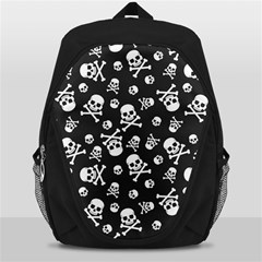 Skull Crossbones Seamless Pattern Holiday-halloween-wallpaper Wrapping Packing Backdrop Backpack Bag by Ravend