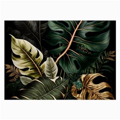 Tropical Leaves Foliage Monstera Nature Home Pattern Large Glasses Cloth by Jancukart