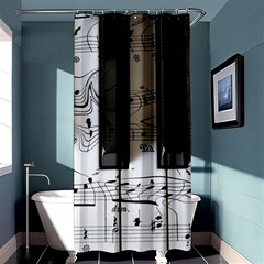 Music Piano Instrument Sheet Shower Curtain 36  X 72  (stall)  by Semog4