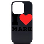 I love mark iPhone 14 Pro Black UV Print Case Front