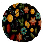 Christmas Seamless Pattern Large 18  Premium Round Cushions Front