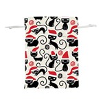 Cute Christmas Seamless Pattern Vector Lightweight Drawstring Pouch (L) Back