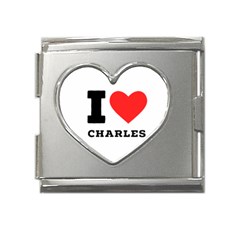 I Love Charles  Mega Link Heart Italian Charm (18mm) by ilovewhateva