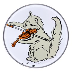 Cat Playing The Violin Art Wireless Fast Charger(white) by oldshool