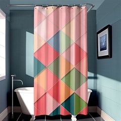 Background Geometric Triangle Shower Curtain 36  X 72  (stall)  by Semog4