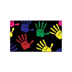 Handprints-hand-print-colourful Sticker Rectangular (10 Pack) by Semog4