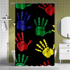 Handprints-hand-print-colourful Shower Curtain 48  X 72  (small)  by Semog4