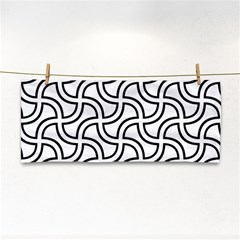 Pattern-monochrome-repeat- Hand Towel by Semog4