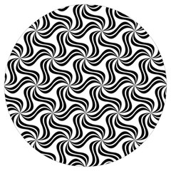 Soft-pattern-repeat-monochrome Round Trivet by Semog4