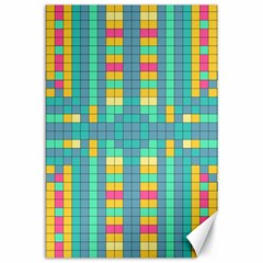 Checkerboard-squares-abstract- Canvas 12  X 18  by Semog4