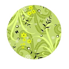 Seamless Pattern Green Garden Mini Round Pill Box (pack Of 5) by Semog4