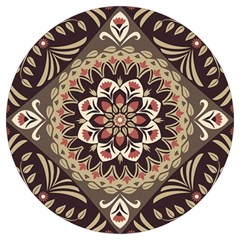 Seamless Pattern Floral Flower Round Trivet by Semog4