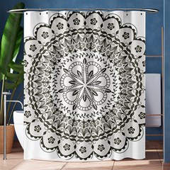 Vector Mandala Drawing Decoration Shower Curtain 60  X 72  (medium)  by Semog4