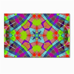 Farbenpracht Kaleidoscope Pattern Postcards 5  X 7  (pkg Of 10) by Semog4