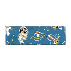 Seamless Pattern Funny Astronaut Outer Space Transportation Sticker Bumper (100 Pack) by Semog4