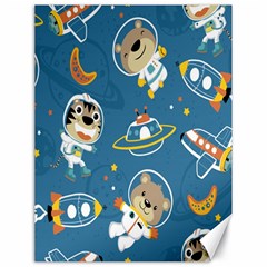 Seamless Pattern Funny Astronaut Outer Space Transportation Canvas 18  X 24  by Semog4