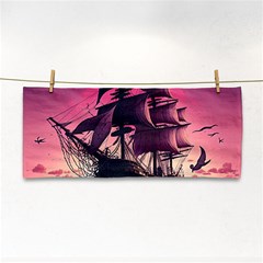 Ship Pirate Adventure Landscape Ocean Sun Heaven Hand Towel by Semog4