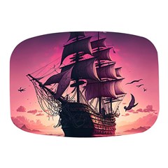 Ship Pirate Adventure Landscape Ocean Sun Heaven Mini Square Pill Box by Semog4