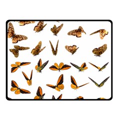 Butterfly Butterflies Insect Swarm Two Sides Fleece Blanket (small) by Salman4z