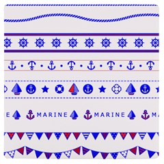 Marine Nautical Clip Art Uv Print Square Tile Coaster  by Salman4z