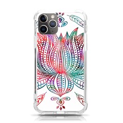 Lotus Feathers Boho Watercolor Iphone 11 Pro 5 8 Inch Tpu Uv Print Case by Salman4z