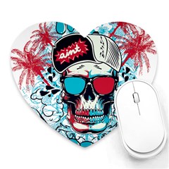 That Cool Graffiti Skull Heart Mousepad by Salman4z