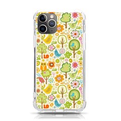 Nature Doodle Art Trees Birds Owl Children Pattern Multi Colored Iphone 11 Pro 5 8 Inch Tpu Uv Print Case by Salman4z