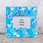 Blue Stitch Aesthetic White Box Photo Frame 4  x 6  Front