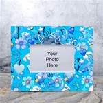 Blue Stitch Aesthetic White Tabletop Photo Frame 4 x6  Front