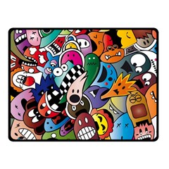 Cartoon Explosion Cartoon Characters Funny Fleece Blanket (small) by Salman4z