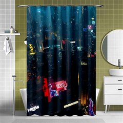 Cityscape Digital Art Shower Curtain 48  X 72  (small)  by Salman4z