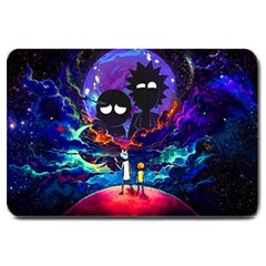 Rick And Morty In Outer Space Large Doormat by Salman4z