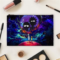 Rick And Morty In Outer Space Cosmetic Bag (large) by Salman4z