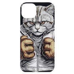 Boxing Cat Iphone 14 Plus Black Uv Print Case by JayEdden