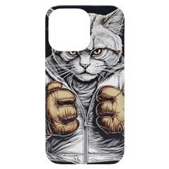 Boxing Cat Iphone 14 Pro Max Black Uv Print Case by JayEdden