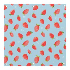 Strawberry Banner And Sign 3  X 3  by SychEva