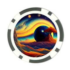 Surrealist Fantasy Dream Nature Poker Chip Card Guard by Jancukart