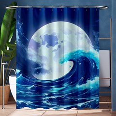 Waves Ocean Sea Tsunami Nautical 7 Shower Curtain 60  X 72  (medium)  by Jancukart