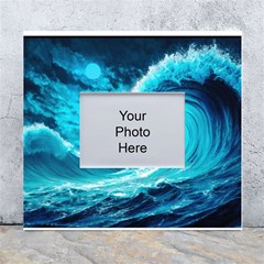 Waves Ocean Sea Tsunami Nautical 3 White Wall Photo Frame 5  X 7  by Jancukart