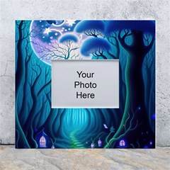 Forrest Jungle Blue Artwork White Wall Photo Frame 5  X 7  by Jancukart