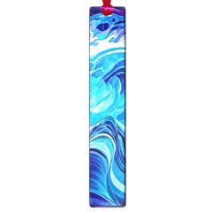 Tsunami Waves Ocean Sea Nautical Nature Abstract Blue Water Large Book Marks by Jancukart