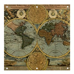 Vintage World Map Banner And Sign 4  X 4  by Sudheng