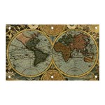 Vintage World Map Banner and Sign 5  x 3  Front