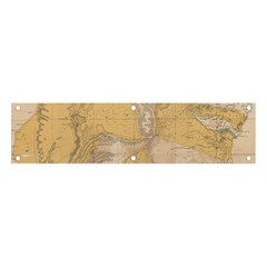 Vintage World Map Physical Geography Banner And Sign 4  X 1  by Sudheng