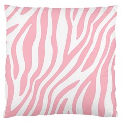 Pink Zebra Vibes Animal Print  Large Premium Plush Fleece Cushion Case (two Sides) by ConteMonfrey